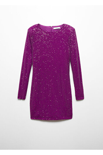 MANGO Woman Mor Kadın Elbise 57009113