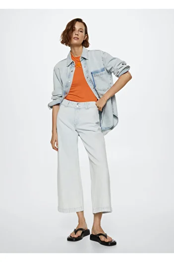 MANGO Woman Off-White Women's Pants37091271