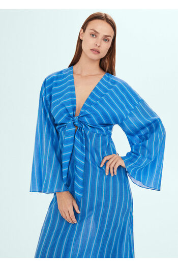 MANGO Woman Blue Women's Dress57040387