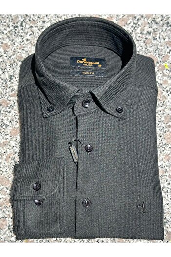 Daniel Bessi Buttoned Slim Fit Knitted Men's Shirt