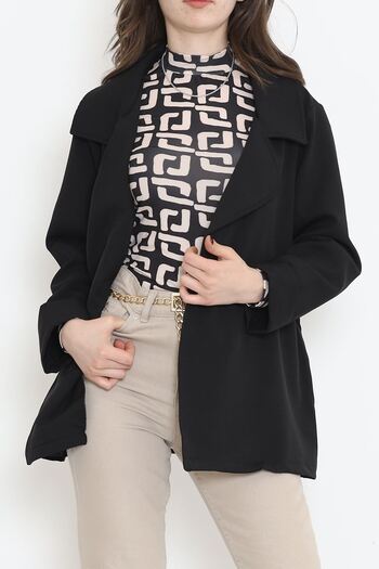 Moka Shopin Black Oversize Buttoned Jacket - 951.1247