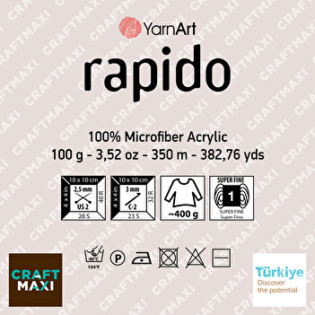 Yarnart Rapıdo - Πλεκτό Νήμα Χεριών Λευκό-671