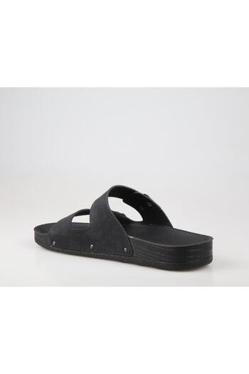 Pierre Cardin PC-7241 Ορθοπεδικές Μαύρες Ανδρικές Παντόφλες Nubuck
