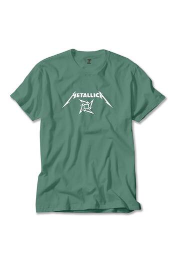 Z zepplin Metallica Blade Dream Text Green T-shirt