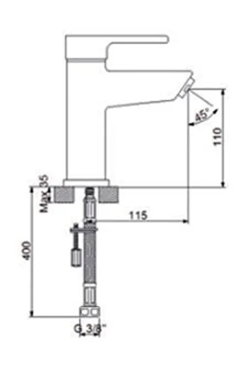 Newarc 832521 Model Premium Washbasin Faucet