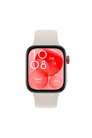 Huawei ساعة WATCH FIT 3، شاشة AMOLED مقاس 1.82 بوصة، تصميم نحيف للغاية، متوافقة مع أنظمة iOS وAndroid، لون أبيض