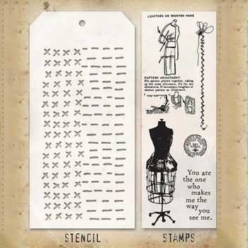 Onwize Scrapbook Journal Decorative Fashion Stencil-Stamp Set