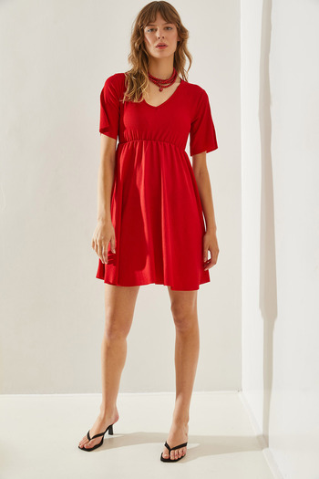 Bianco Lucci V-Neck Wrap Dress - Elastic Waist60251162