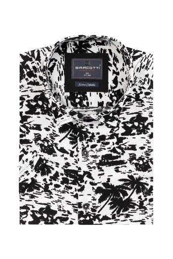 marufshop Plus Size Men's Viscon Shirt - 118-191 Kilo, Short Sleeve, No Pocket