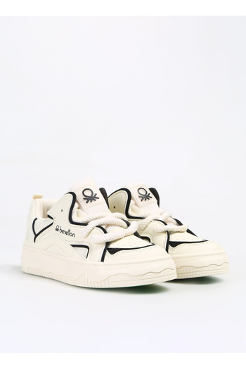 Benetton Bej - Siyah Kadın Sneaker BNI-10100