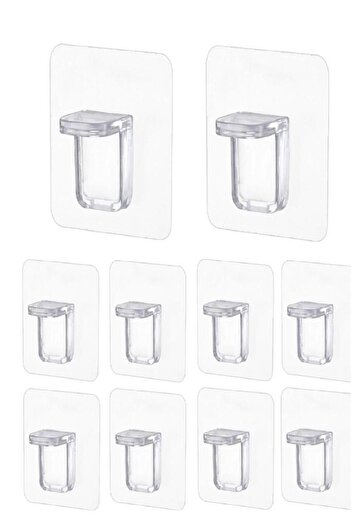 Sevram Collection 8Pcs Self Adhesive Cabinet Interior Shelf Maker Corner Attachment Shelf Holder Support Shelving Clip