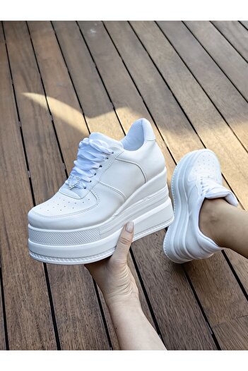 Ayakkabı Tutkusu Stilo ® Білі туфлі на підборах з наповнювачем Екстремально комфортні туфлі на високих підборах 9 см