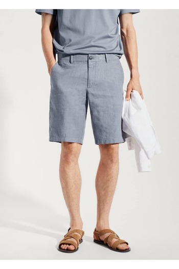 MANGO Man 100% linen shorts
