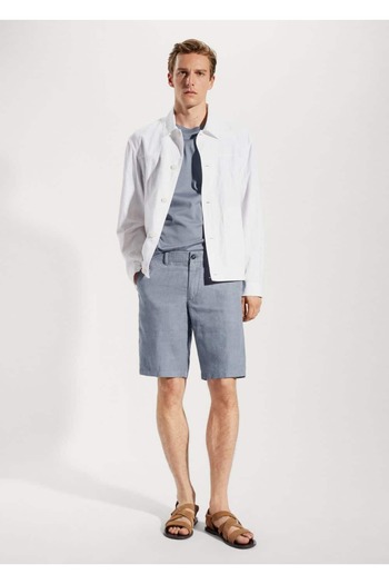 MANGO Man 100% linen shorts
