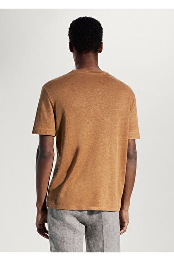 MANGO Man %100 Keten Slim Fit Tişört