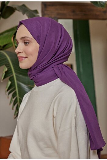 Mides scarf Hijab Cotton Kraş Jazz Shawl Model-purple