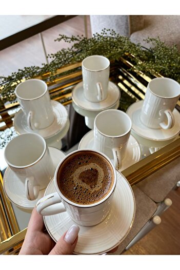 Vitale Porcelain Double Coffee Cup Set of 6 - Mtfk.0111