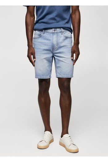 MANGO Man Regular fit denim bermuda shorts