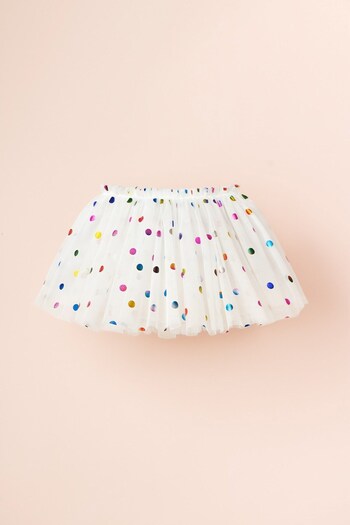 Banamio Buenos Colorful Polka Dot Detailed Lined Tutu Skirt