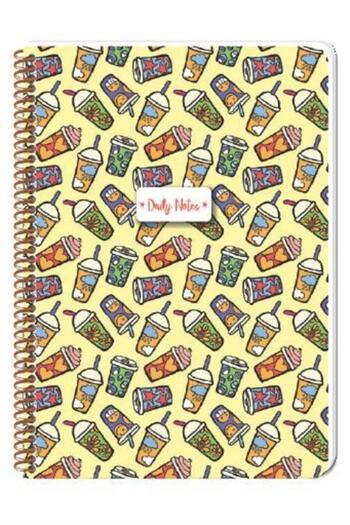 KESKİN COLOR Coffee 80 Yp 2 Check 1 Lined 3 Pieces Cardboard Cover 2+1 Notebook Set 1