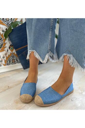 L&L Espadrile de damă căptușite cu țesătură denim