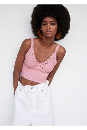 MANGO Woman Knitwear cropped blouse