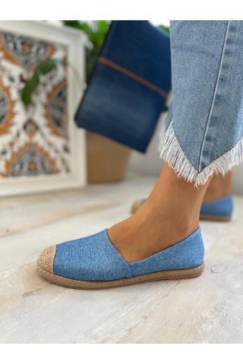 L&L Espadrile de damă căptușite cu țesătură denim