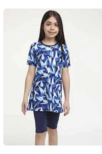 GC GÖKHAN CLUB Half Sleeve and Half Closed Hijab Swimsuit - Girl