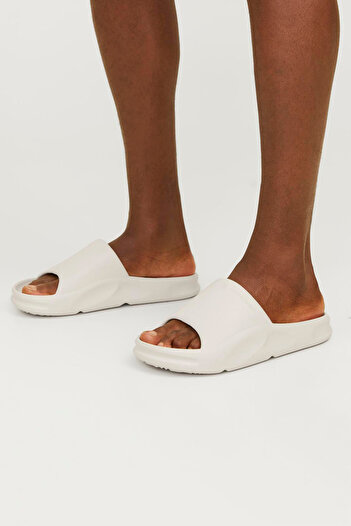 Jack & Jones Men's Slippers with Jfwstatus Brand Logo -12251282 Stone