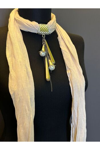 Gönülden Tasarım 170 CM Tulip Tip Design Women's Combed Cotton Scarf Necklace