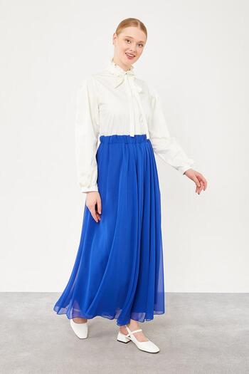 Levidor Saks Flared Skirt with Elastic Waist