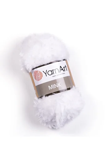 Yarnart Mınk - Φτερωτό Χέρι Πλεκτό Νήμα Λευκό-345