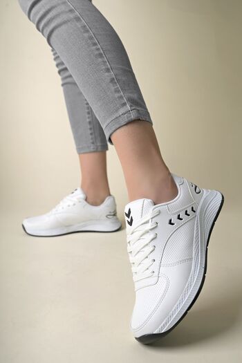 pasyone Pantofi albi de damă pantofi casual