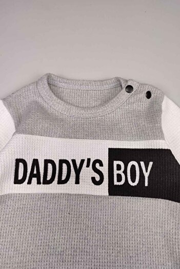 Peki Baby Buy 5 Pay 4 Newborn Waffle Cotton Daddys Boy Dad's Oglu Tail Bereli Garni Set 15143