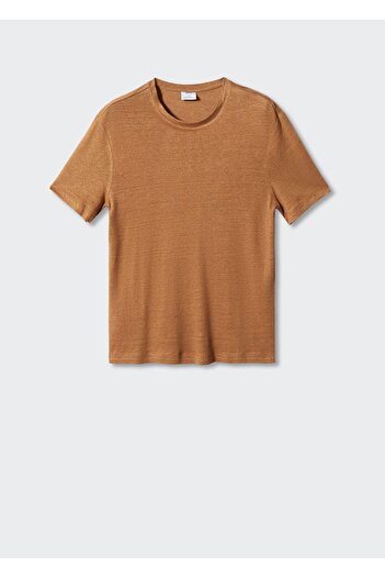 MANGO Man %100 Keten Slim Fit Tişört