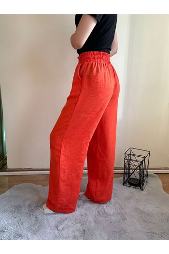 Lotus Boutique Linen Wide Leg Trousers with Pockets