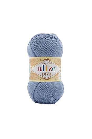 Alize 5 τμχ Diva Mercerized Thin Thread Καλοκαιρινό Μπικίνι Μπουστάκι Μπλούζα Πλέξιμο Σχοινί 303 Τζιν εξωτερικού χώρου