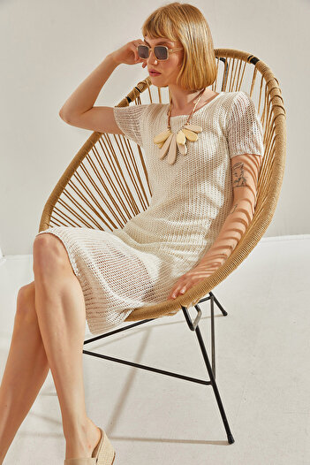 Bianco Lucci Lined Women's Knitwear Dress -20246122