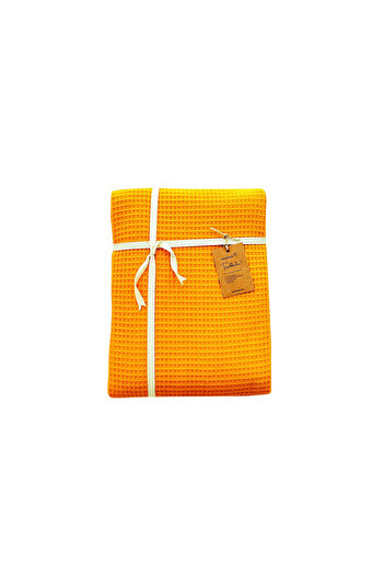 MundoLindo 100% Cotton Waffle Mustard Single Pique