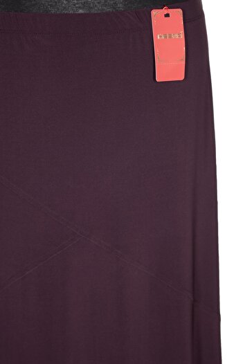 HESNA Women's Bensu Large Size Sandy Cross Unlined Plum Skirt