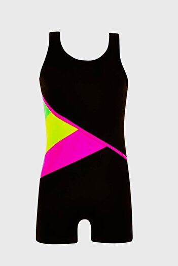 Adasea Costum de baie negru pentru fete Neopy cu pantaloni scurți