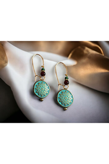 dela otantik Bohemian Authentic Ethnic Long Dangle Turquoise Women's Earrings Handmade Beaded Bijouterie Jewelry Earrings