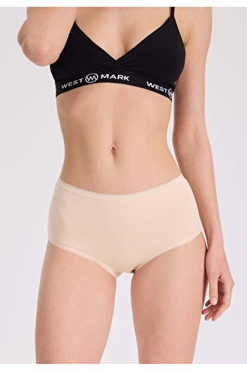 WESTMARK LONDON 5’li Ten Rengi Pamuk Elastan Karışımı Yüksel Bel Kadın Slip OLIVIA MAXI