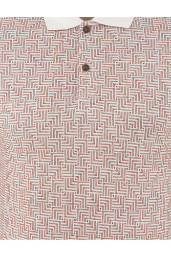 Pierre Cardin Ecru Polo Neck Slim Fit T-Shirt