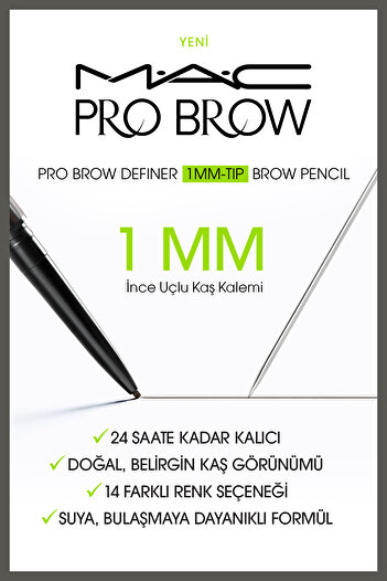 M.A.C M·a·c Pro Brow Definer 1mm Uçlu Kaş Kalemi - Brunette 0.3 G