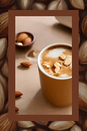 Mim and More Almond & Hazelnut Coffee - Badem Ve Fındık Aromalı Kahve Çekirdek Kahve, 200 gr