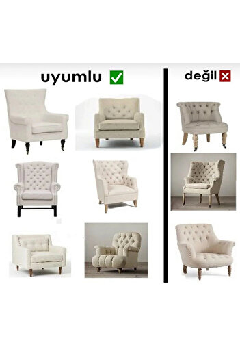 ÖZMAKAN Jakarli Koltuk Örtüsü Takımı Kılıfı  3+2+1+1 Lasikli Yıkanabılır Likrali