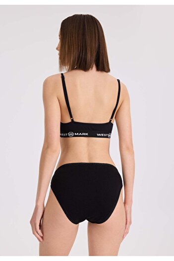WESTMARK LONDON 5’li Siyah Pamuklu Mini Boy Kadın Ribana Slip EVA RIB MINI