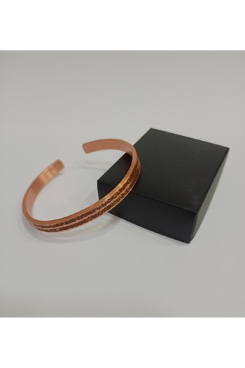 EldenEveBakır Verse'L Kursi Written Copper Bracelet Lzrb0002-1