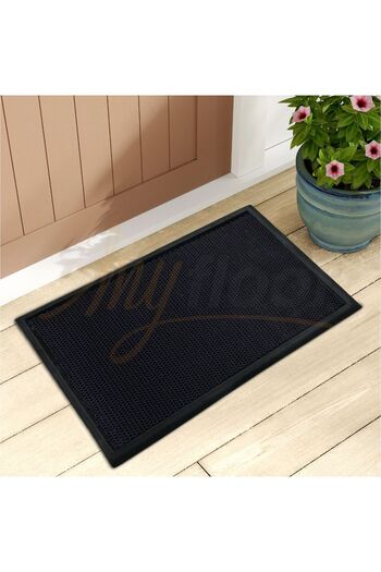 Myfloor Comfot Mat Pooled Mud and Dirt Scraper Door Mat Purple
